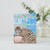 Met roem bedekte whiskers! briefkaart (Staand voorkant)