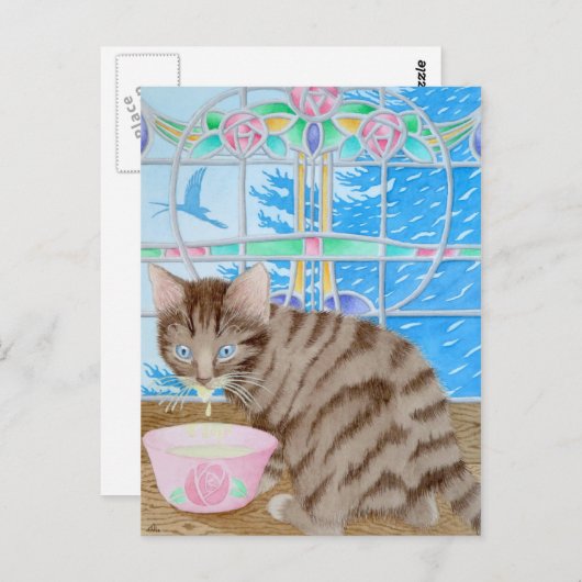 Met roem bedekte whiskers! briefkaart (Voorkant / Achterkant)