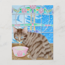 Met roem bedekte whiskers! briefkaart