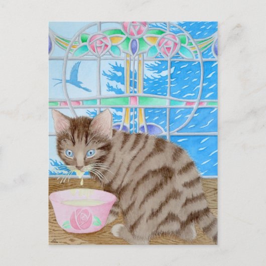 Met roem bedekte whiskers! briefkaart (Voorkant)