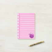 Met roze beklede Post-it notities Post-it® Notes (Op bureau)