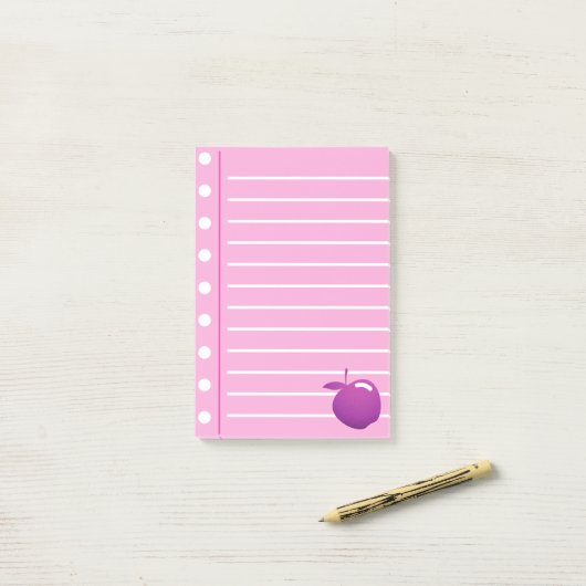 Met roze beklede Post-it notities Post-it® Notes (Op bureau)