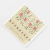 Met roze bloemige accenten servet (Hoek)