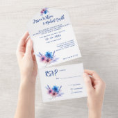 💍 met RSVP kaart Pastel Whispers Meadows (Afscheurbaar)