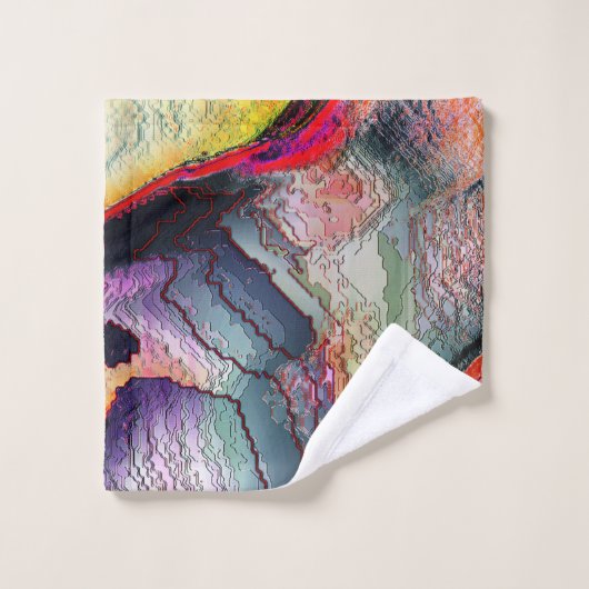 Met ruwheid en virtuele waterverf bad handdoek (Wasdoekje)