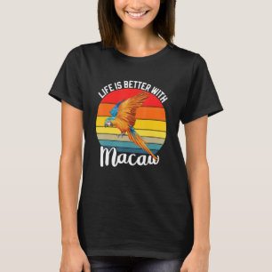 Met Scarlet Macaw Colorful Parrot Bird T-shirt