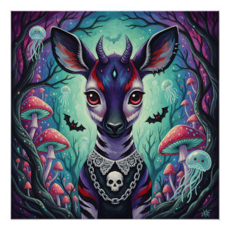 met schedel beklede ziener perfect poster