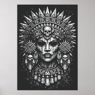 Met Schedel gekroonde priesteres — door BurnsInHel Poster