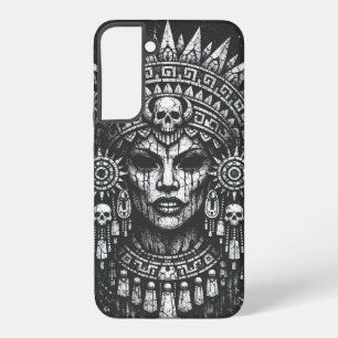Met Schedel gekroonde priesteres — door BurnsInHel Samsung Galaxy Hoesje