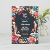 Met Schoen Stijlvolle Volwassen Dames Nacht 30e Ve Kaart (Staand voorkant)