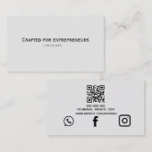 Met schone typografie met de slogan visitekaartje (Voorkant / Achterkant)