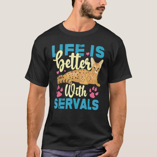 Met Servals Serval Kat T-shirt (Voorkant)
