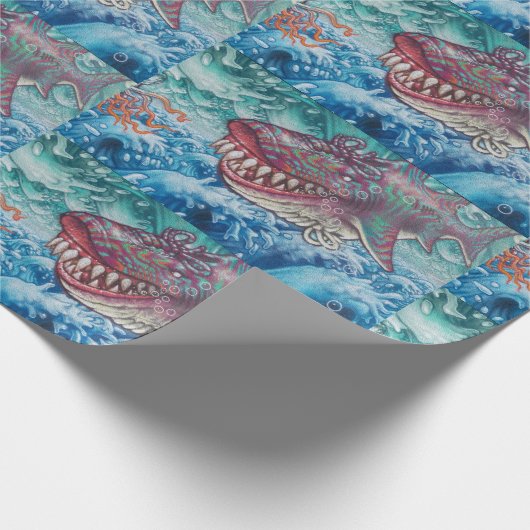 MET Shark! Cadeaupapier (Hoek)