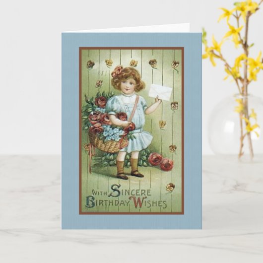 Met Sincere Birthday Wishes Kaart (Gele Bloem)