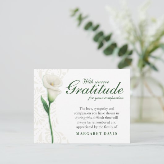 Met Sincere Gratitude Funeral Bedankt (Staand voorkant)