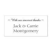 Met Sincerest-Bedankt op maat Zelfinktende Stempel (Design)