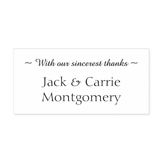 Met Sincerest-Bedankt op maat Zelfinktende Stempel (Design)