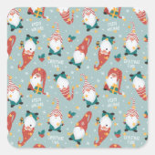 Met Sinterklaas: een hartverwarmend kerstontwerp Vierkante Sticker (Voorkant)
