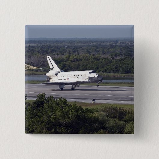 Met slepende klap zonder kop 2 vierkante button 5,1 cm (Voorkant)