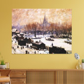 Met sneeuw bedekt Amsterdam Canvas Afdruk (Insitu (Woonkamer))