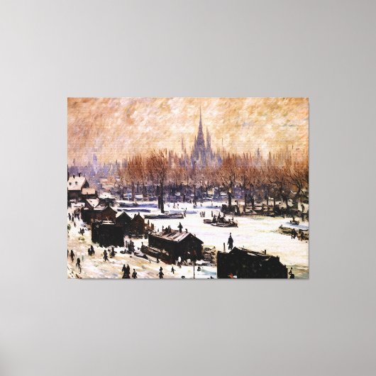 Met sneeuw bedekt Amsterdam Canvas Afdruk (Voorkant)