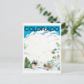  met sneeuw bedekt bergen Colorado Travel Briefkaart (Staand voorkant)