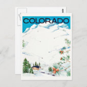  met sneeuw bedekt bergen Colorado Travel Briefkaart (Voorkant / Achterkant)