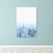 Met sneeuw bedekt bos met beukenspar in mist canvas afdruk (Insitu (Houten vloer))