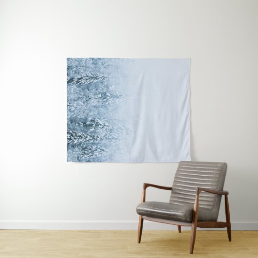 Met sneeuw bedekt bos met beukenspar in mist wandkleed (In Situ (horizontaal))