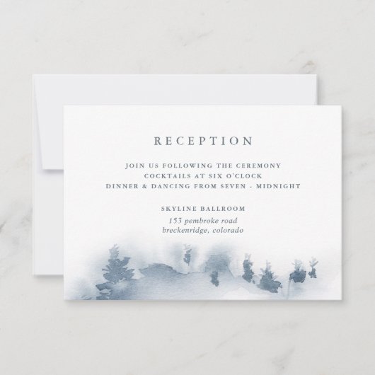 met sneeuw bedekt | Bruiloft Receptie Behuizing Ka Kaart (Voorkant)