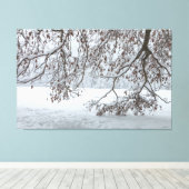 met sneeuw bedekt canvas afdruk (Insitu (Houten vloer))