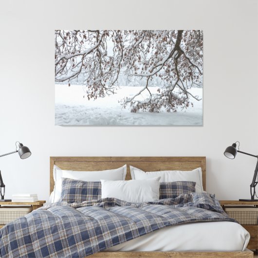 met sneeuw bedekt canvas afdruk (Insitu (Slaapkamer))
