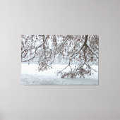 met sneeuw bedekt canvas afdruk (Voorkant)