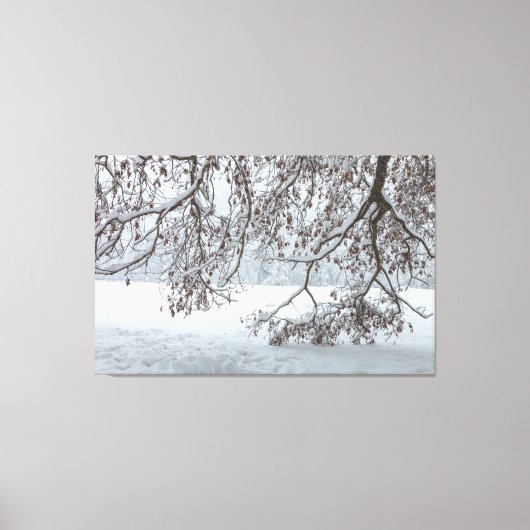 met sneeuw bedekt canvas afdruk (Voorkant)