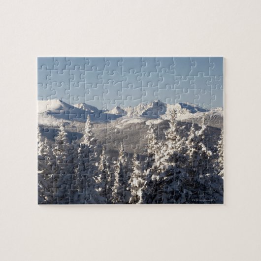 Met sneeuw bedekt landschap 2 legpuzzel (Horizontaal)