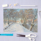 Met sneeuw bedekt landschap, Viggo Langer, ontkopp Tissuepapier (Craft)