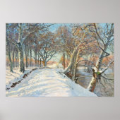 Met sneeuw bedekt landschap, Viggo Langer Poster (Voorkant)