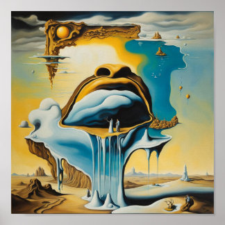 met sneeuw bedekt poster