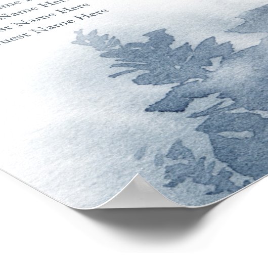 met sneeuw bedekt | Winter Mountain Wedding Zittin Poster (Hoek)