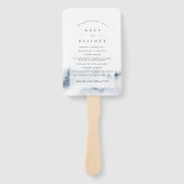 met sneeuw bedekt | Winter Waterverf bruiloft prog Handwaaier (Voorkant)