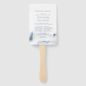 met sneeuw bedekt | Winter Waterverf bruiloft prog Handwaaier (Achterkant)