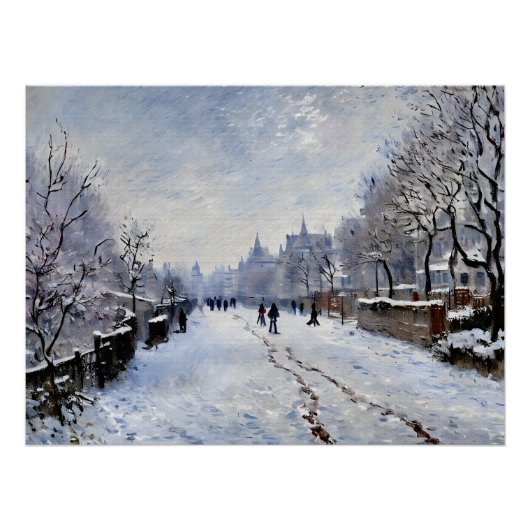 met sneeuw bedekte Argenteuil Perfect Poster (Voorkant)