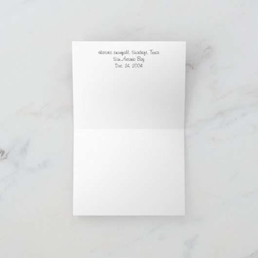 Met sneeuw bedekte Bayfront-kaart Kaart (Binnen)