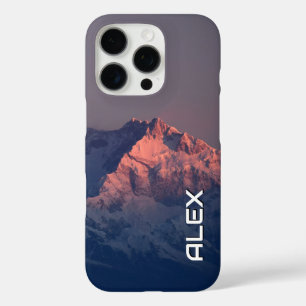 Met sneeuw bedekte berg onder donkere hemel iPhone 16 pro hoesje