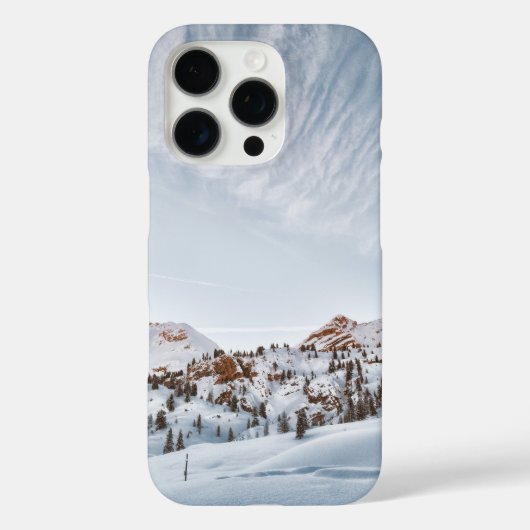 Met sneeuw bedekte berg onder heldere hemel Case-Mate iPhone case (Achterkant)