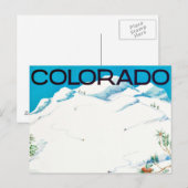 met sneeuw bedekte bergen Colorado Travel Pos Briefkaart (Voorkant / Achterkant)