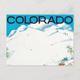 met sneeuw bedekte bergen Colorado Travel Pos Briefkaart