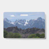 Met sneeuw bedekte bergen van Lone Pine Badge (Achterkant)
