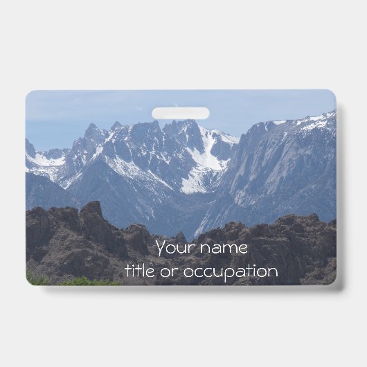 Met sneeuw bedekte bergen van Lone Pine Badge (Voorzijde)