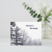Met sneeuw bedekte bomen: horizontaal briefkaart (Staand voorkant)